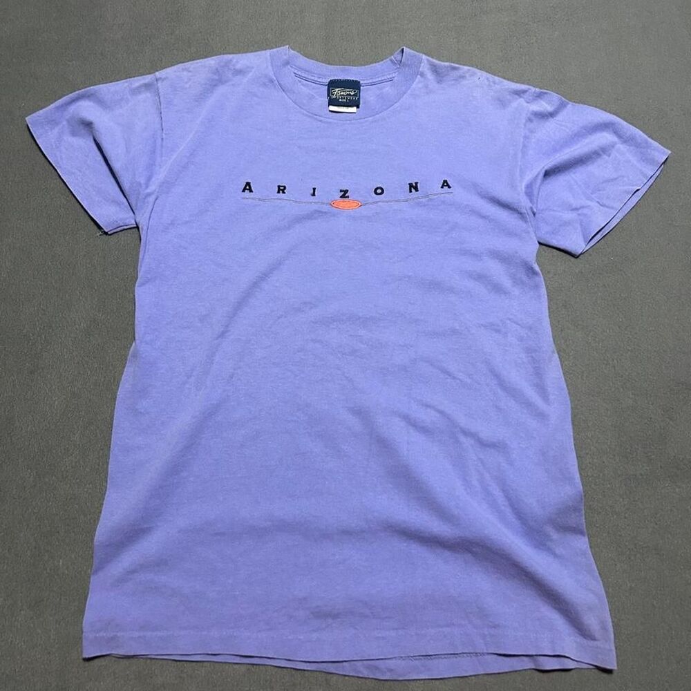 Anvil Men's Purple and Blue T-shirt